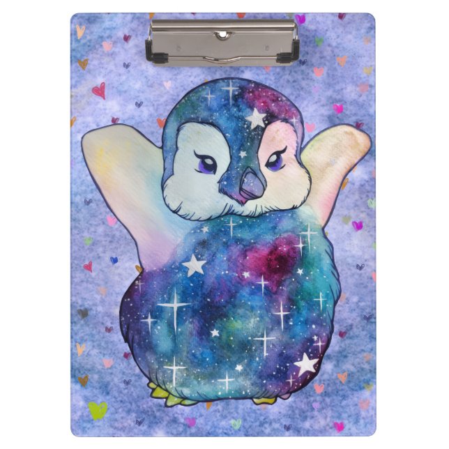 Pranchetas Pinguim chamado Botão (Frente)