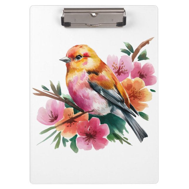 Pranchetas Pink Flower Bird (Frente)