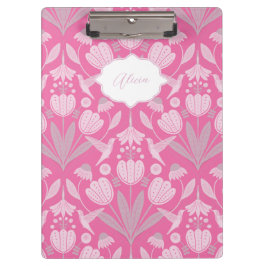 Pranchetas Pink Hummingbird Coquette Flor personalizado
