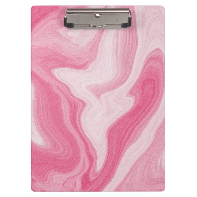 Pranchetas Pink Marble Swirl Pattern – Aesthetic Abstract  (Frente)