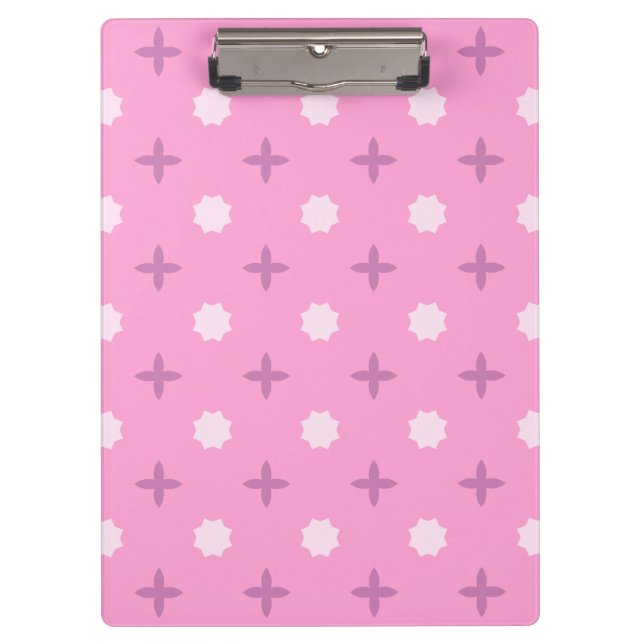 Pranchetas Pink Star Petal Dot Pattern (Frente)