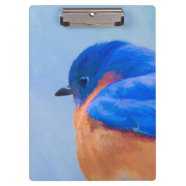 Pranchetas Pintura Bluebird - Arte Original para Pássaros (Frente)