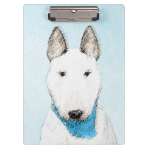 Pranchetas Pintura Bull Terrier - Arte Cachorro Original Boni
