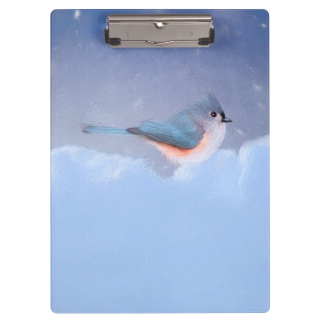 Pranchetas Pintura com Titmouse Tufado - Arte Cachorra Origin (Frente)