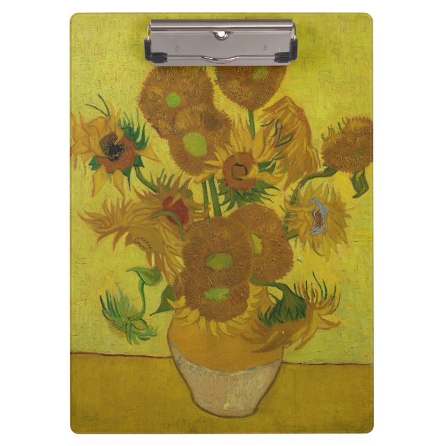 Pranchetas Pintura de 15 Girassóis de Vincent Van Gogh (Frente)