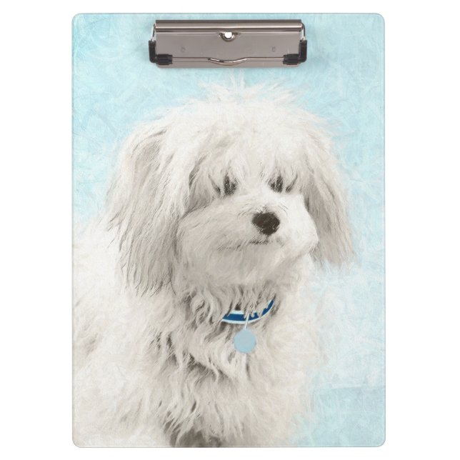 Pranchetas Pintura de Algodão de Tulear - Arte de Cachorro Or (Frente)