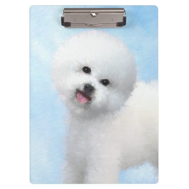 Pranchetas Pintura de Bichon Frise - Arte de Cachorro Origina (Frente)