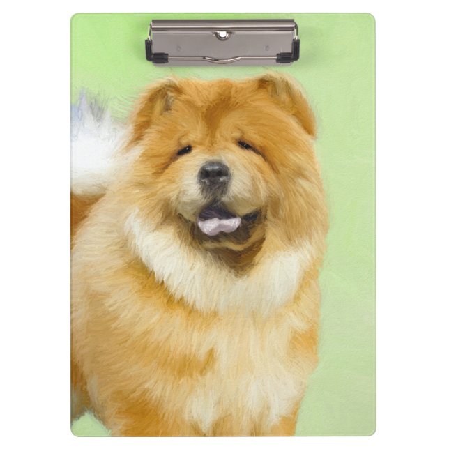Pranchetas Pintura De Chow Chow - Arte De Cão Original Bonita (Frente)