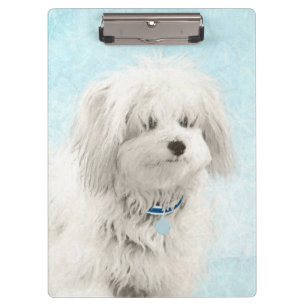Pranchetas Pintura de Coton de Tulear - Arte de Cão Original