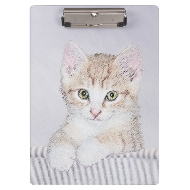 Pranchetas Pintura de Kitten Orange Tabby - Arte Original par (Frente)
