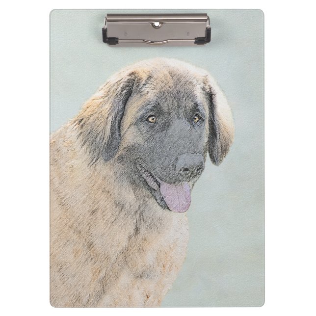 Pranchetas Pintura de Leonberger - Arte de Cachorro Original  (Frente)