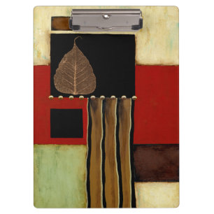 Pranchetas Pintura de painel multicolor com folha marrom