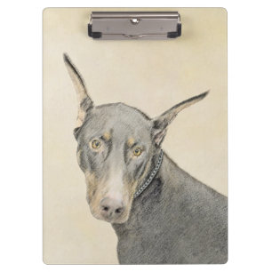 Pranchetas Pintura Doberman Pinscher - Arte Original para Cac