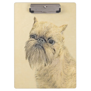 Pranchetas Pintura em Bruxelas Griffon - Arte original de cãe