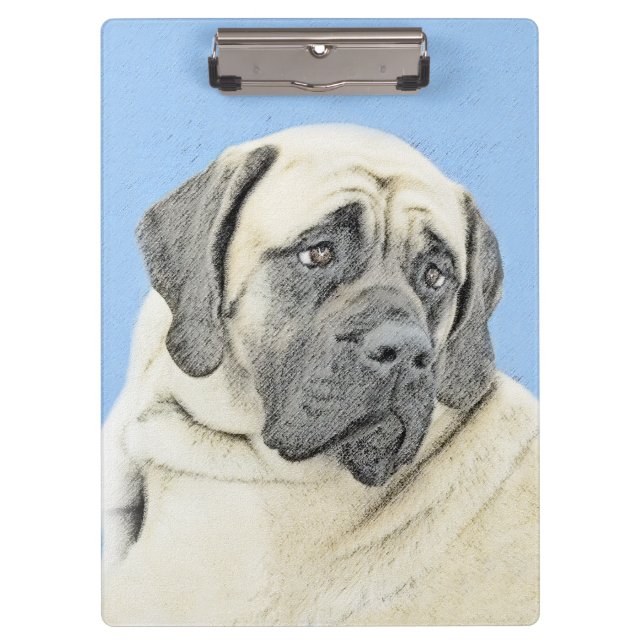 Pranchetas Pintura em Inglês Mastiff (Fawn) - Arte Original p (Frente)