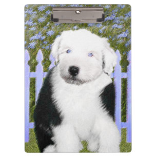 Pranchetas Pintura para papoilas de Sheepdog Inglês - Arte p
