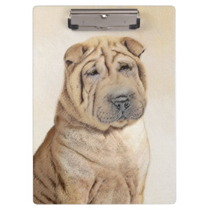 Pranchetas Pintura Shar Pei - Arte Cachorra Original