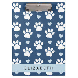 Pranchetas Pinturas De Cães, Patas Brancas, Corações Azuis, S