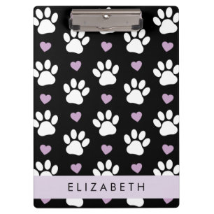 Pranchetas Pinturas De Cães, Patas Brancas, Corações Lilases,