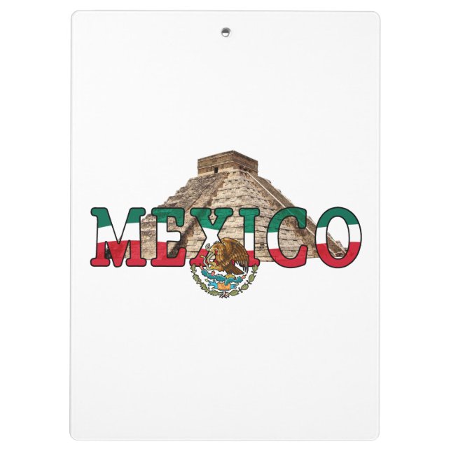 Pranchetas Pirâmides Mexicanos E Bandeira Mexicana (Verso)