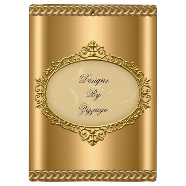 Pranchetas Placa de Corrente de Bronze Dourado Adicionar Nome (Verso)