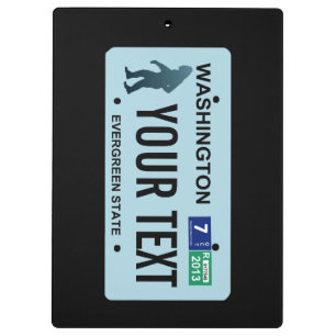 Pranchetas Placa de Licença de Washington Sasquatch