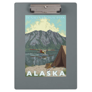Pranchetas Plano de Bush & pesca - parque nacional de Denali,