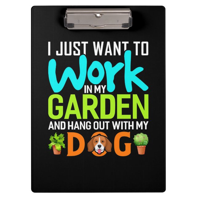 Pranchetas Plante Em Meu Jardim Com Meu Cachorro (Frente)