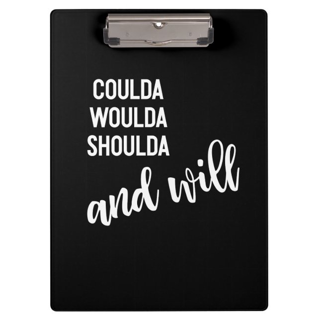 Pranchetas Poderiam Shoulda e Não Arrependem-se de Dizer (Frente)