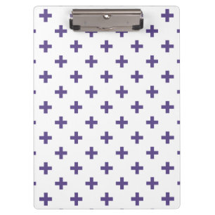 Pranchetas Polka ultravioleta cruza em branco