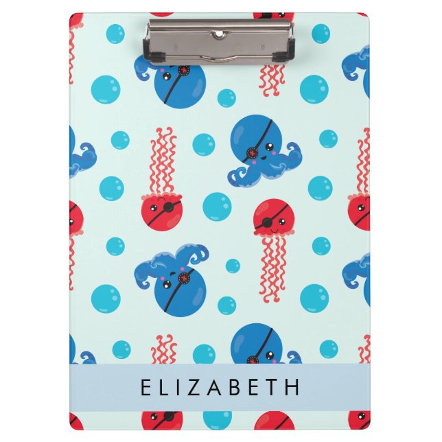 Pranchetas Polvo Pirata, Água-Viva Pirata, Mar, Seu Nome (Frente)