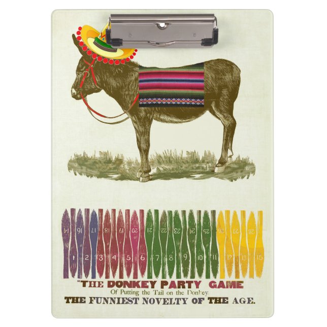 Pranchetas Ponha a cauda no burro (Frente)