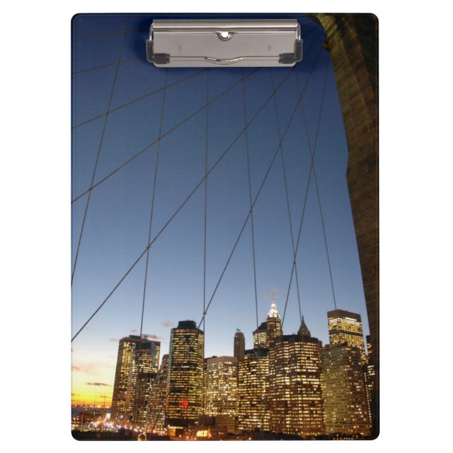 Pranchetas Ponte de Brooklyn ao Crepúsculo com o horizonte de (Frente)