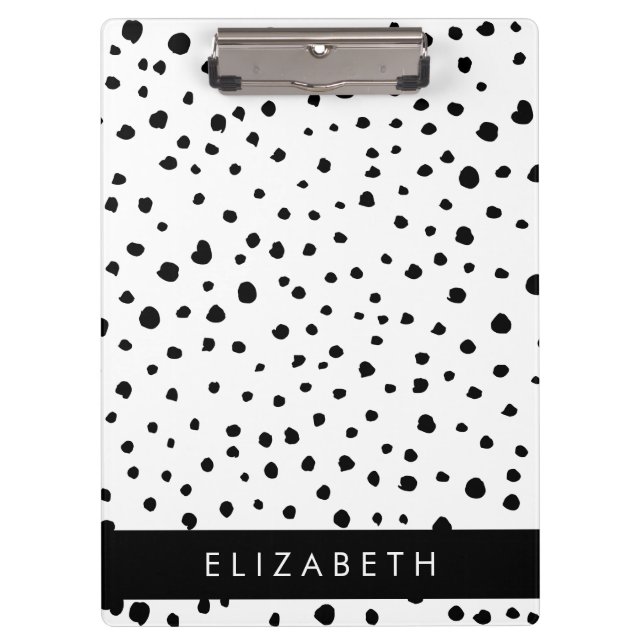 Pranchetas Pontos Dalmáticos, Pontos, Preto e Branco, Seu Nom (Frente)