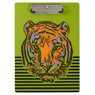 Pranchetas Pop Art TIGER HEAD + seu backgr. & ideias