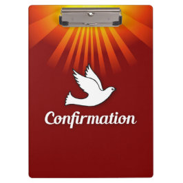 Pranchetas Porta de confirmação de parabéns com Dourado/Verme