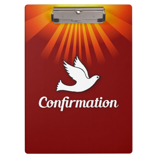 Pranchetas Porta de confirmação de parabéns com Dourado/Verme (Frente)