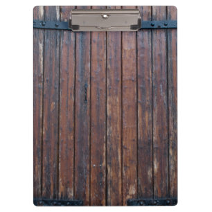 Pranchetas Portas De Madeira Marrom Velho Com Suportes De Fer