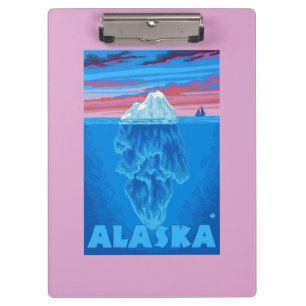 Pranchetas Poster das viagens vintage de AlaskaIceberg