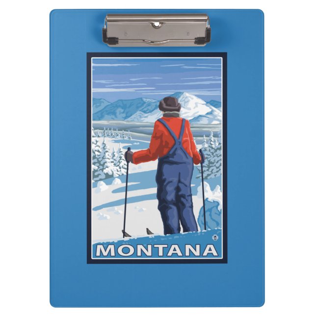 Pranchetas Poster de viagens de AdmiringMontanaVintage do (Frente)