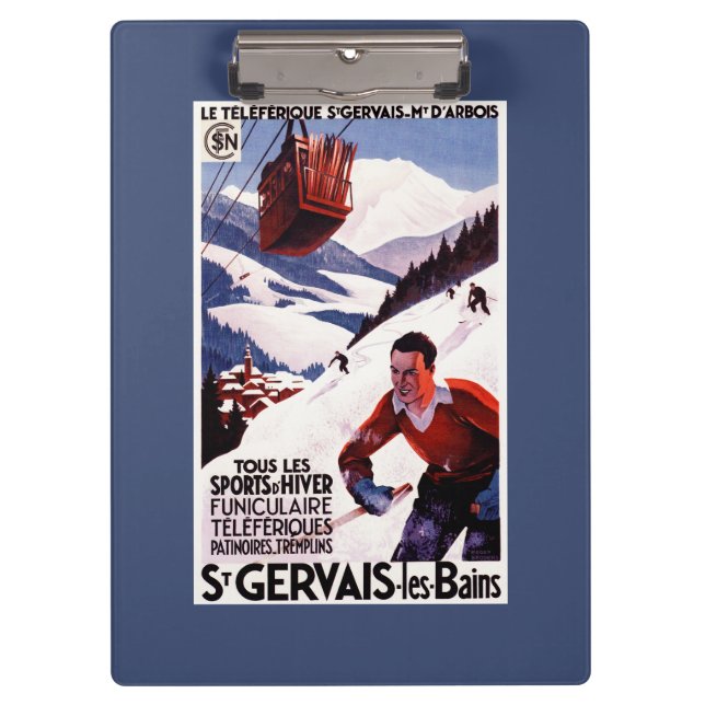 Pranchetas Poster Railway do Promo do teleférico do SNCF (Frente)