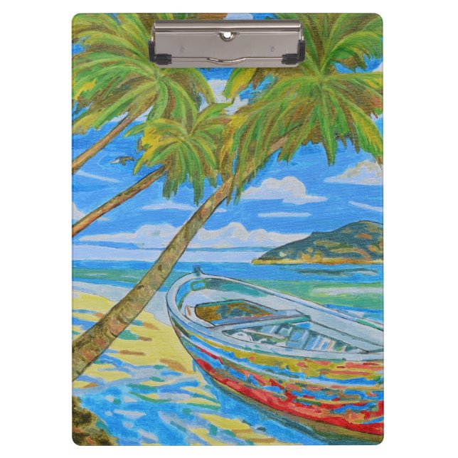 Pranchetas Praia Tropical com Barco  (Frente)