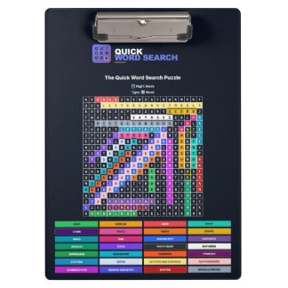 Pranchetas Prancha de Puzzle de Busca de Palavras Rápida Modo