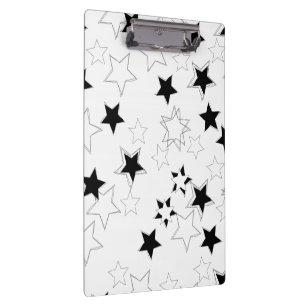 Pranchetas Pranchaçaixa Estrelas Preto & Branco Fofa