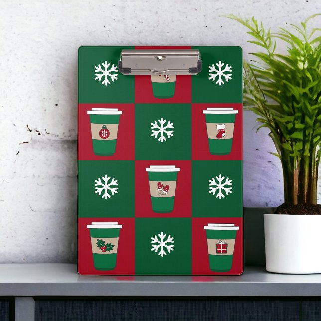 Pranchetas Pratos de Café de Natal & Flocos de Neve Feriado (Criador carregado)