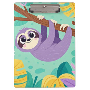 Pranchetas Preguiça de desenho animado pendurada de cabeça pa