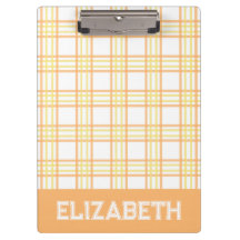 Preppy Plaid Orange Yellow Varsity Font School