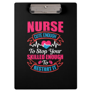 Pranchetas Presente de Enfermeira   Enfermeiro Suficiente Par