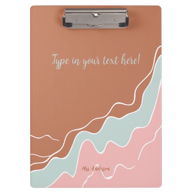 Pranchetas presente personalizado boêmico moderno personaliza (Frente)