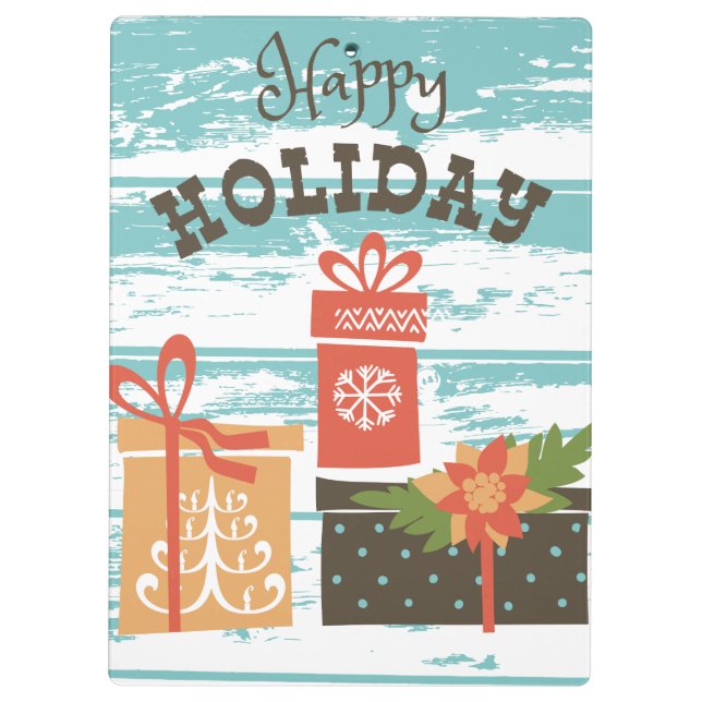 Pranchetas Presentes de Natal de Férias Felizes (Verso)